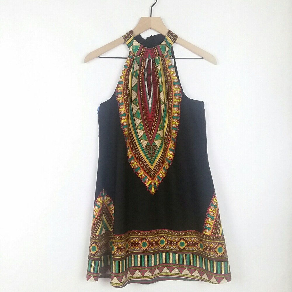 Band of Gypsies sleveless high neck halter dress